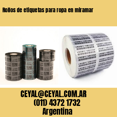 Rollos de etiquetas para ropa en miramar