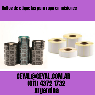 Rollos de etiquetas para ropa en misiones