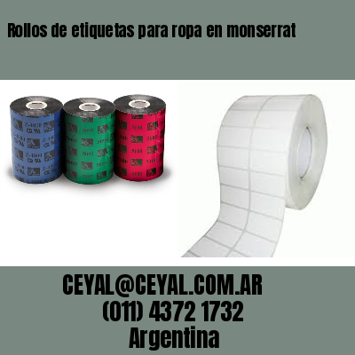 Rollos de etiquetas para ropa en monserrat