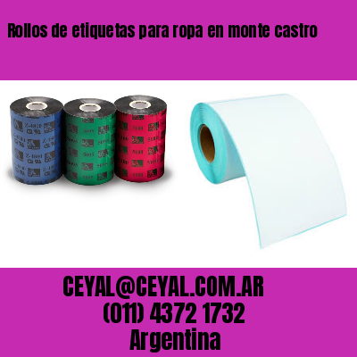 Rollos de etiquetas para ropa en monte castro