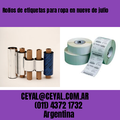 Rollos de etiquetas para ropa en nueve de julio