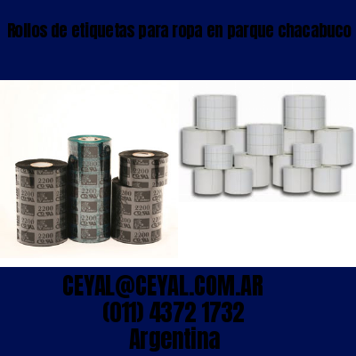 Rollos de etiquetas para ropa en parque chacabuco