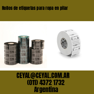 Rollos de etiquetas para ropa en pilar
