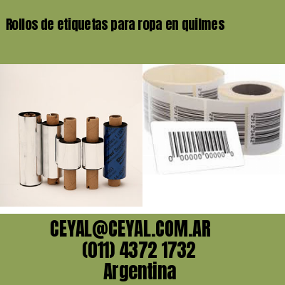 Rollos de etiquetas para ropa en quilmes