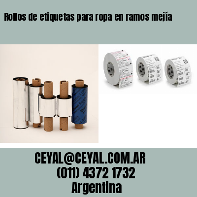 Rollos de etiquetas para ropa en ramos mejía