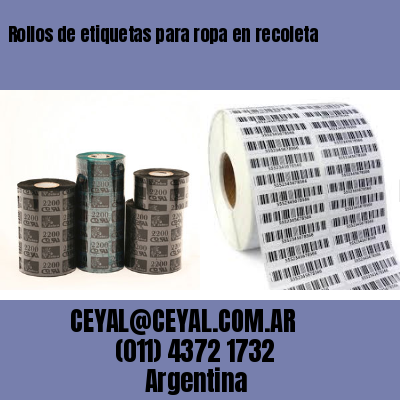Rollos de etiquetas para ropa en recoleta