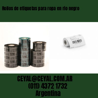 Rollos de etiquetas para ropa en rio negro