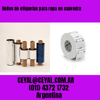 Rollos de etiquetas para ropa en saavedra