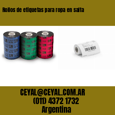 Rollos de etiquetas para ropa en salta