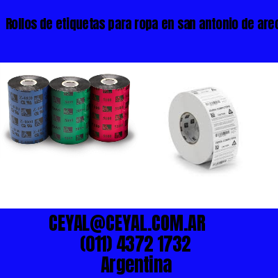 Rollos de etiquetas para ropa en san antonio de areco
