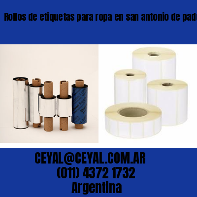 Rollos de etiquetas para ropa en san antonio de padua