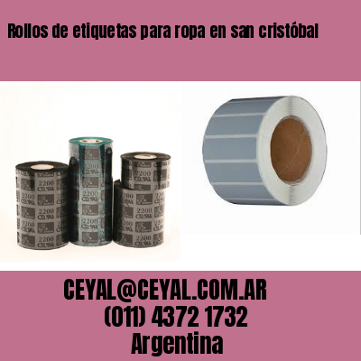 Rollos de etiquetas para ropa en san cristóbal