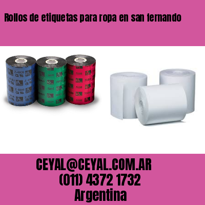 Rollos de etiquetas para ropa en san fernando