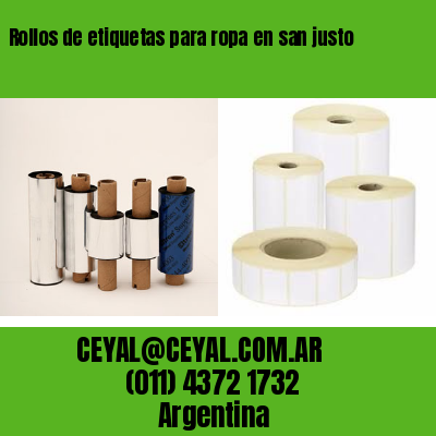 Rollos de etiquetas para ropa en san justo