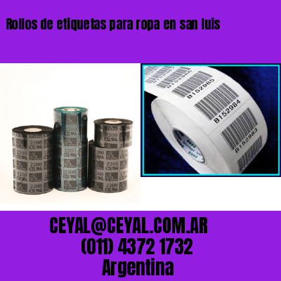 Rollos de etiquetas para ropa en san luis