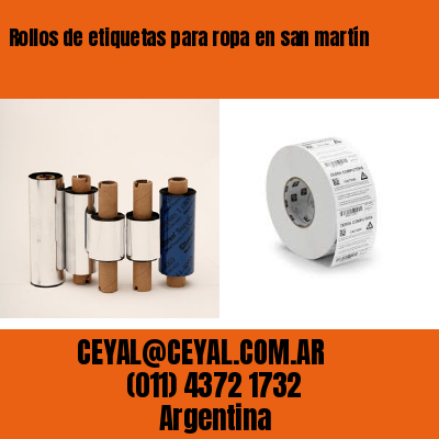 Rollos de etiquetas para ropa en san martín