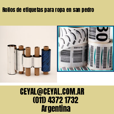 Rollos de etiquetas para ropa en san pedro