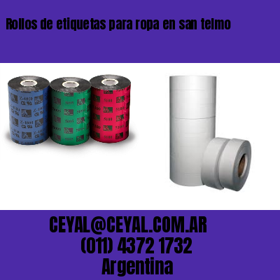 Rollos de etiquetas para ropa en san telmo