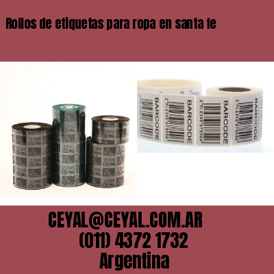 Rollos de etiquetas para ropa en santa fe