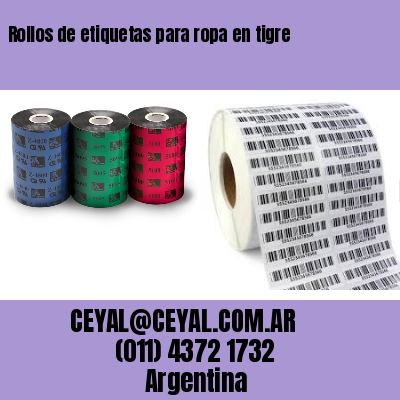 Rollos de etiquetas para ropa en tigre