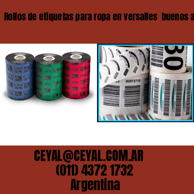Rollos de etiquetas para ropa en versalles  buenos aires
