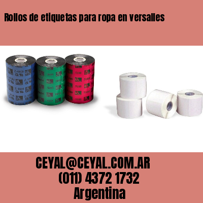 Rollos de etiquetas para ropa en versalles