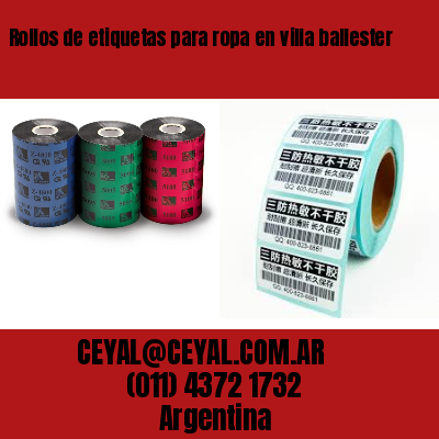 Rollos de etiquetas para ropa en villa ballester