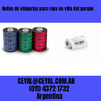 Rollos de etiquetas para ropa en villa del parque