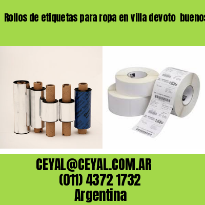 Rollos de etiquetas para ropa en villa devoto  buenos aires