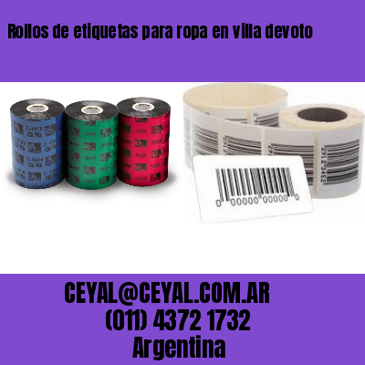 Rollos de etiquetas para ropa en villa devoto