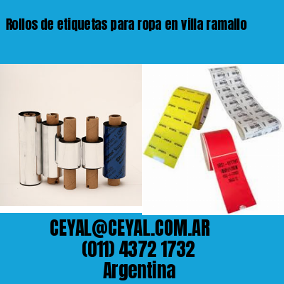 Rollos de etiquetas para ropa en villa ramallo