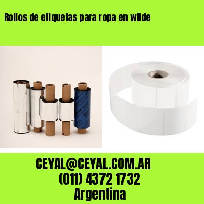 Rollos de etiquetas para ropa en wilde