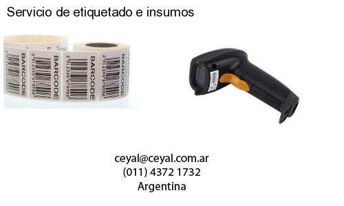 Servicio de etiquetado e insumos