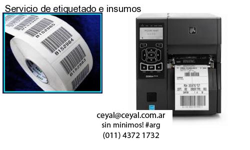 Servicio de etiquetado e insumos