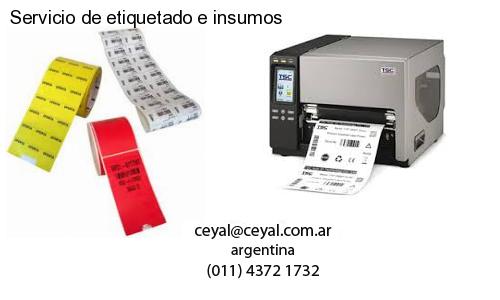 Servicio de etiquetado e insumos