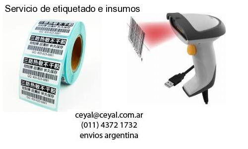 Servicio de etiquetado e insumos