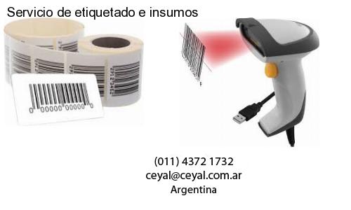 Servicio de etiquetado e insumos