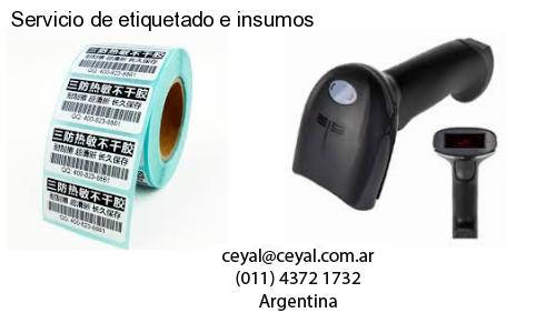 Servicio de etiquetado e insumos