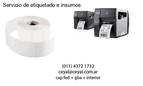 Servicio de etiquetado e insumos