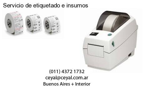 Servicio de etiquetado e insumos