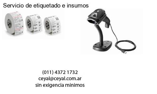 Servicio de etiquetado e insumos