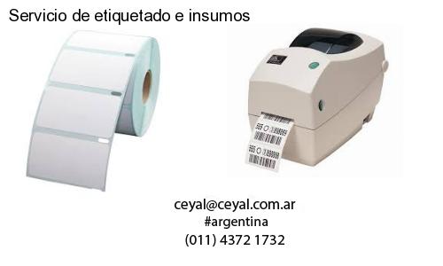 Servicio de etiquetado e insumos