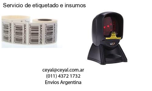 Servicio de etiquetado e insumos