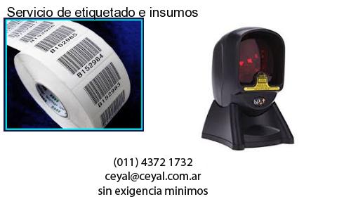 Servicio de etiquetado e insumos