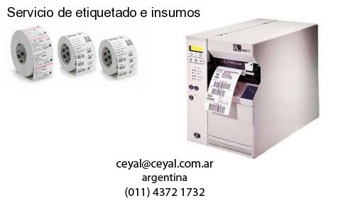 Servicio de etiquetado e insumos