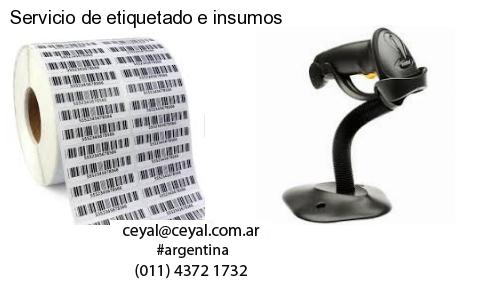 Servicio de etiquetado e insumos