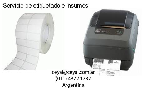 Servicio de etiquetado e insumos