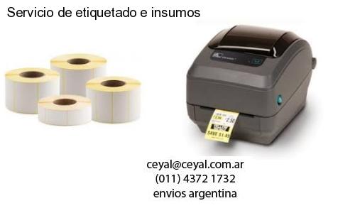 Servicio de etiquetado e insumos