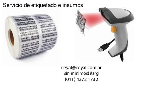 Servicio de etiquetado e insumos