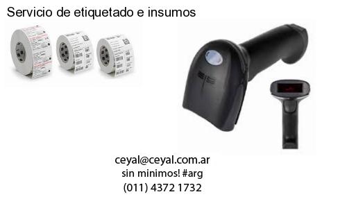 Servicio de etiquetado e insumos